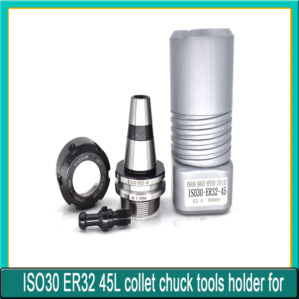 

1 шт. ISO30 ER32 45LCNC гравировальный станок Фрезерование Деревообработка сбалансированный shankISO30 антикоррозийный держатель инструмента цанговый...