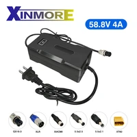 xinmore for 58 8v 4a lithium ion battery charger with fan plastic shell material smart charger for 14s electric bike battery