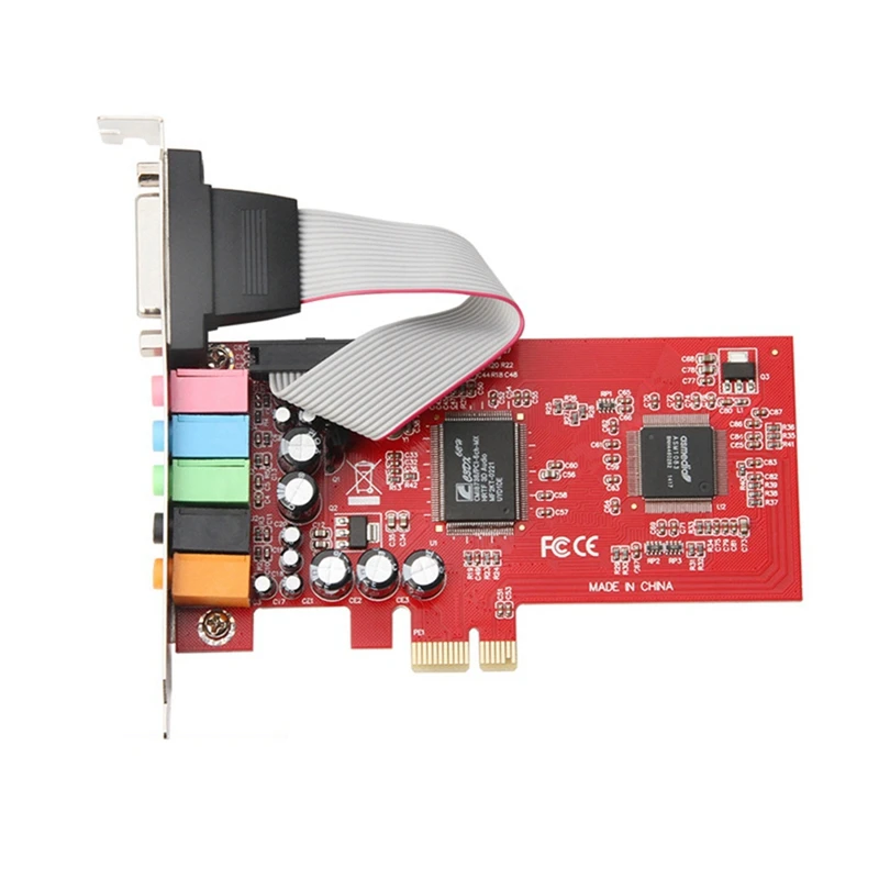 Звуковая карта PCI-E PCIE X1 5.1-канальная внутренняя звуковая CMI8738 Чипсет PCI Express Стерео
