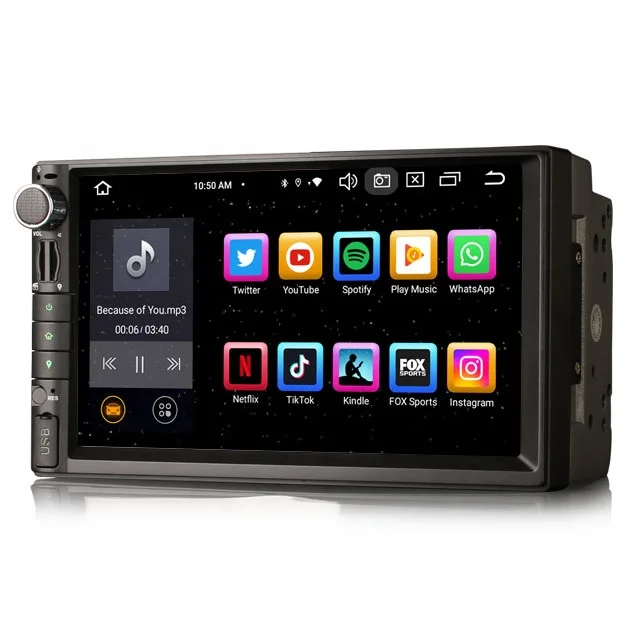 Erisin ES8549U 7 &quotУниверсальный 2 Din Android 12 0 автомобильный стерео DSP CarPlay и Авто GPS TPMS DAB + 4G