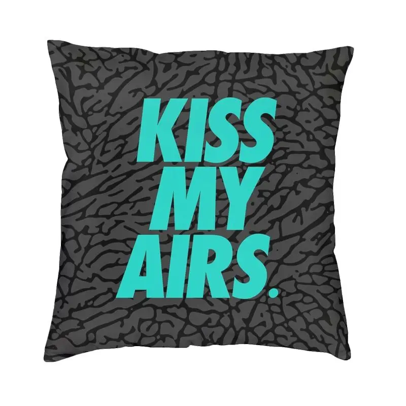 

Kiss My Airs X Atmos Cushion Cover 40x40cm Home Decorative Print Throw Pillow Case for Car Two Side