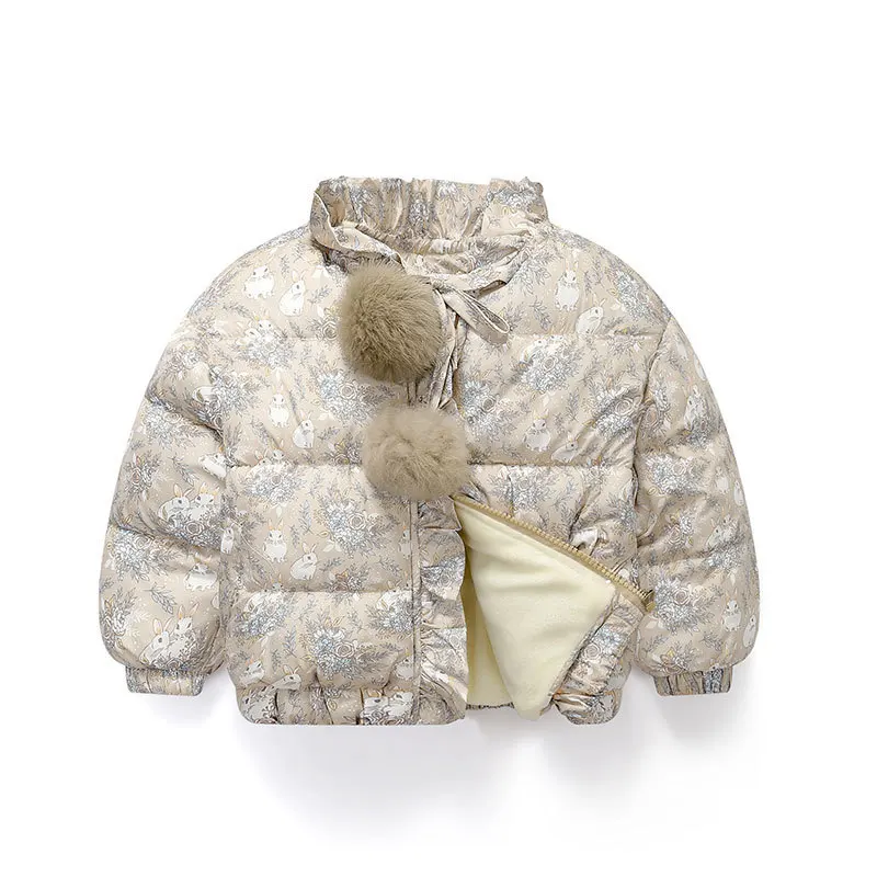 

2023 рождественские куртки, зимняя детская пуховая куртка, бархатное пальто для младенцев, хлопковое пальто для маленьких девочек, теплые пальто в Корейском стиле для девочек