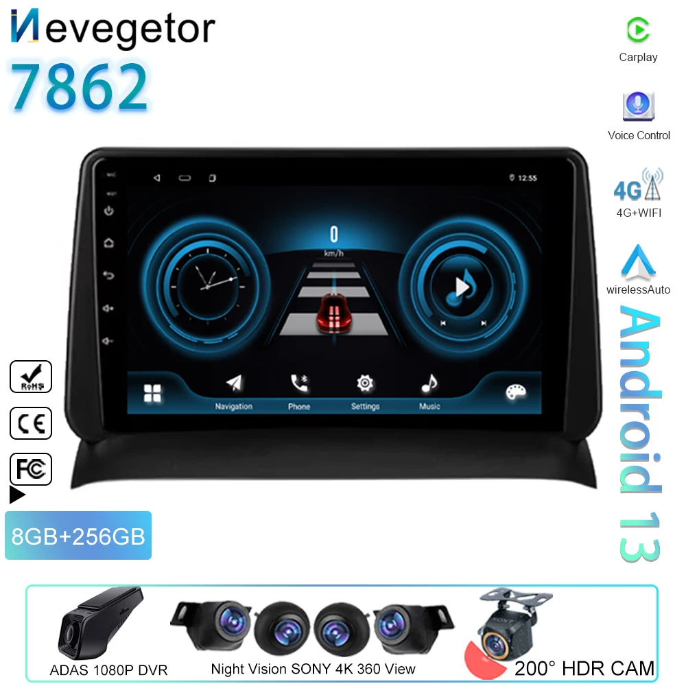 Android 14 для Toyota Ipsum 1 SXM10 1996 - 2001 Gaia XM10 1998 головное устройство мультимедийный