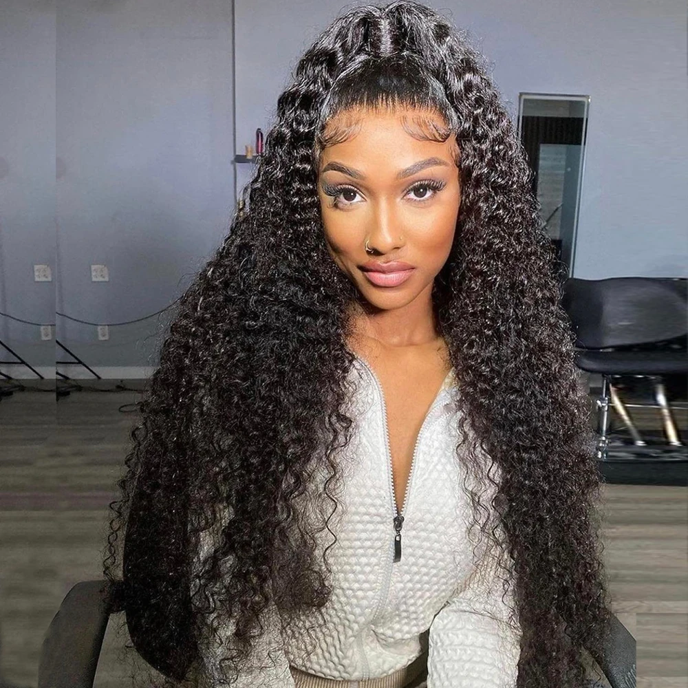 

360 вьющиеся человеческие волосы полностью волнистые кружевные передние парики без клея предварительно выщипанные влажные и волнистые 13x4 13x6 Hd свободные фронтальные парики с глубокой волной