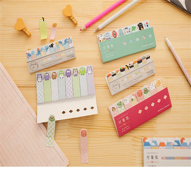 

1Pcs/lot Kawaii Cartoon Animals Note Paper Stickers School Supplies Label Stickers For Kids Gifts