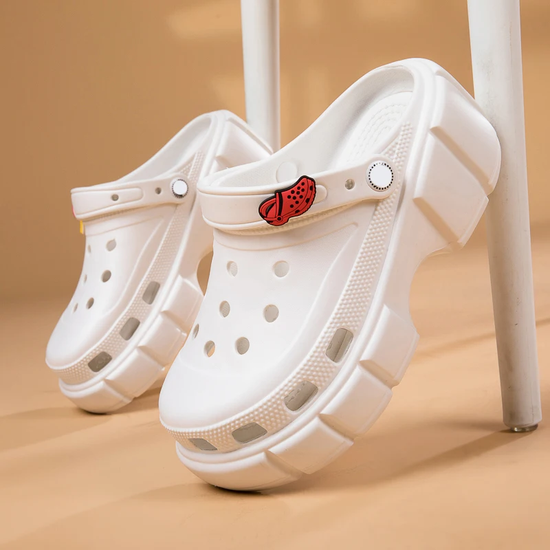 

Summer Women Slippers 6cm Platform Sandals Outdoor Clogs Street Beach Slippers Massage Indoor Home Bathroom Slides Flip Flops 41