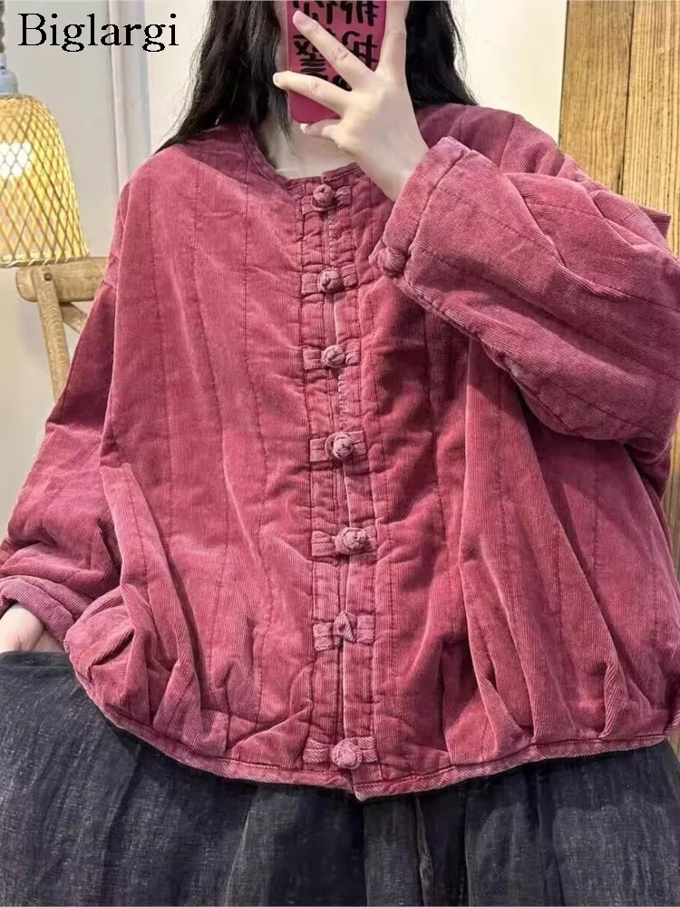 Вельветовое осенне-зимнее пальто женские свободные плиссированные модные