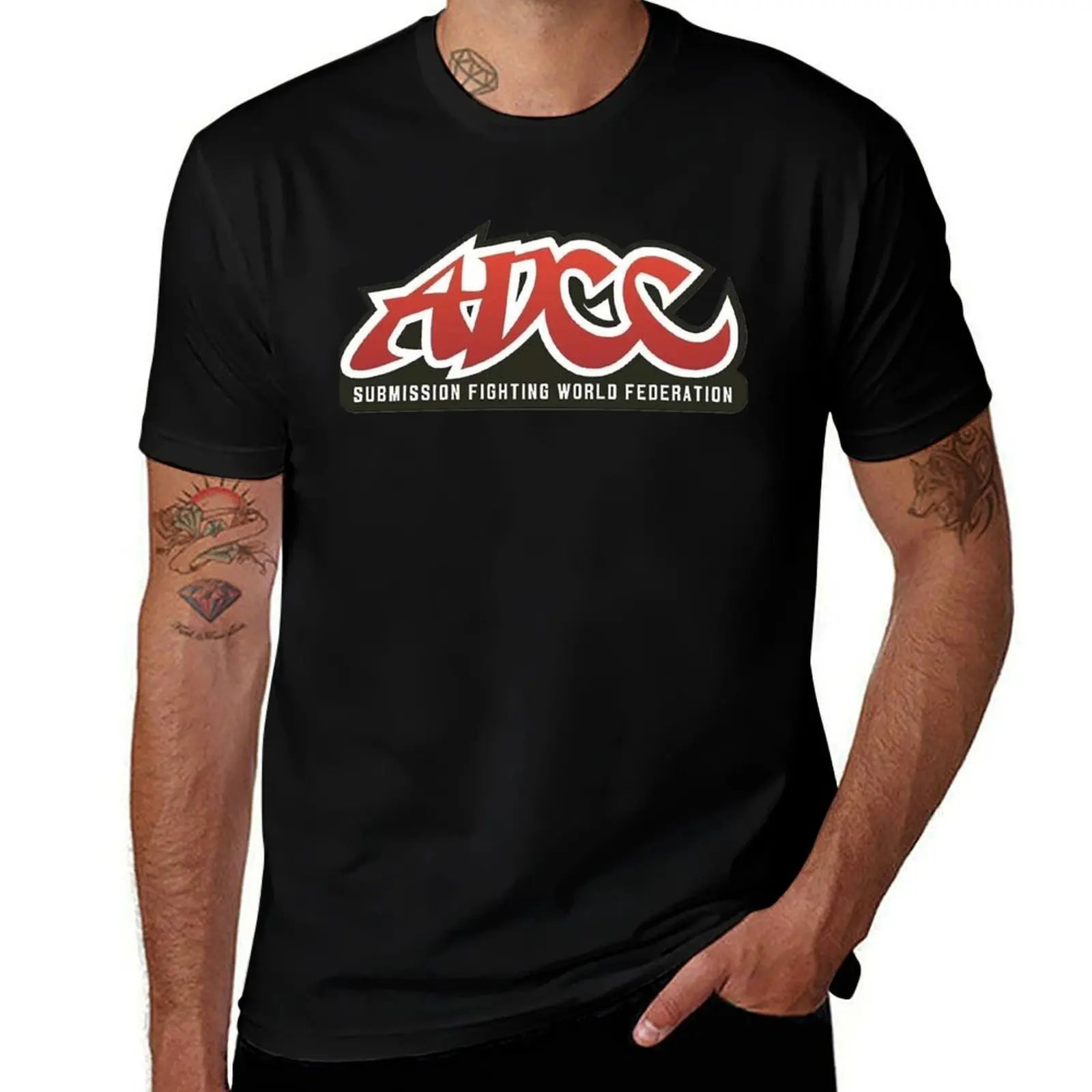 Фото Футболка ADCC Submission Fighting World Federation, мужские хлопковые футболки №1