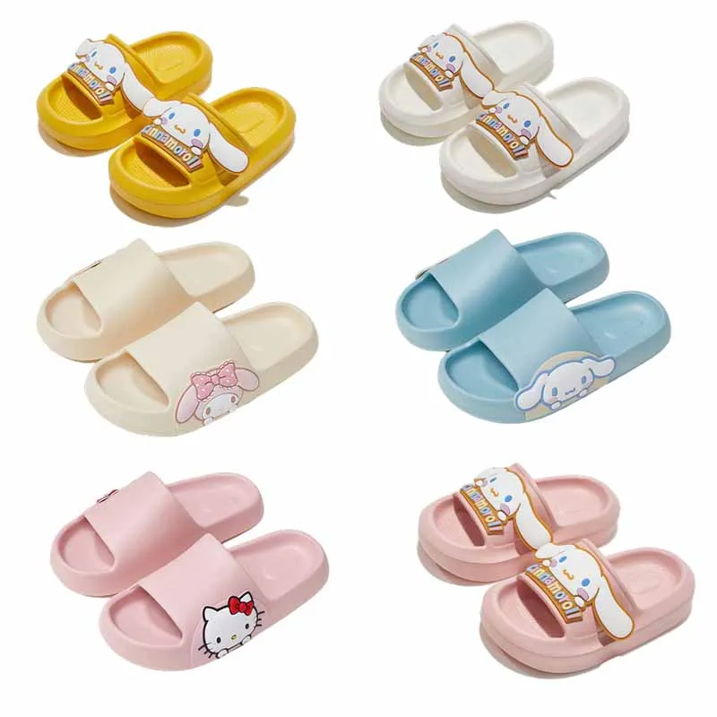 

New Animal Kuromi Cartoon Kawaii Slipper Sandals Nonslip Kids Toys Birthday Christmas Gift Kittys My Melody Cinnamorol