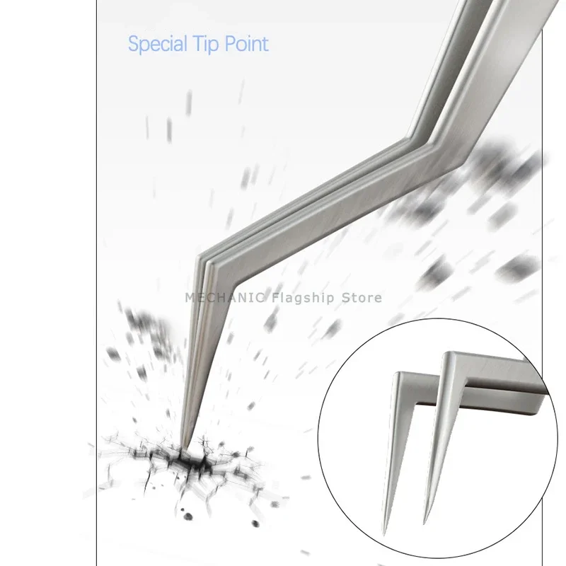 

Прецизионный пинцет MECHANIC Aax-17 для посадки чипов, оловянный пинцет, пинцет из нержавеющей стали, высокая твердость для пайки, инструмент для ремонта