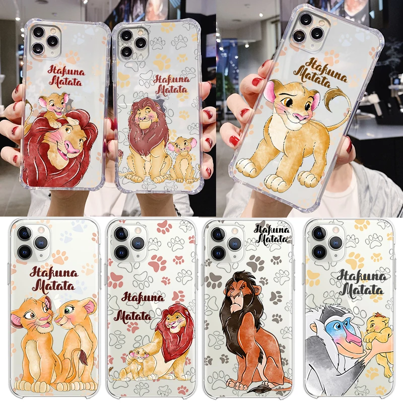 

The Lion King Hakuna For Apple iPhone 14 13 12 11 Pro Max Mini XS Max X XR 7 8 Plus 5S Silicone Transparent Phone Case Fundas