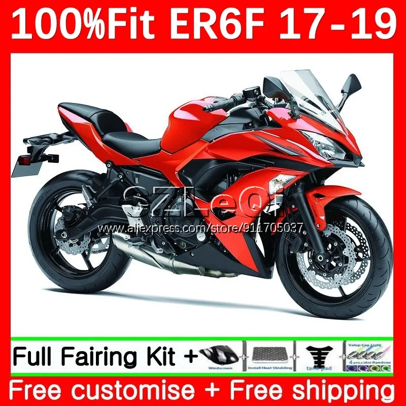 

Инжекционный корпус для KAWASAKI NINJA ER 6F 650R ER-6F ER6 F ER6F 17 18 19 650 2012 2017 2018 2019 OEM обтекатель 96LQ.1 красный