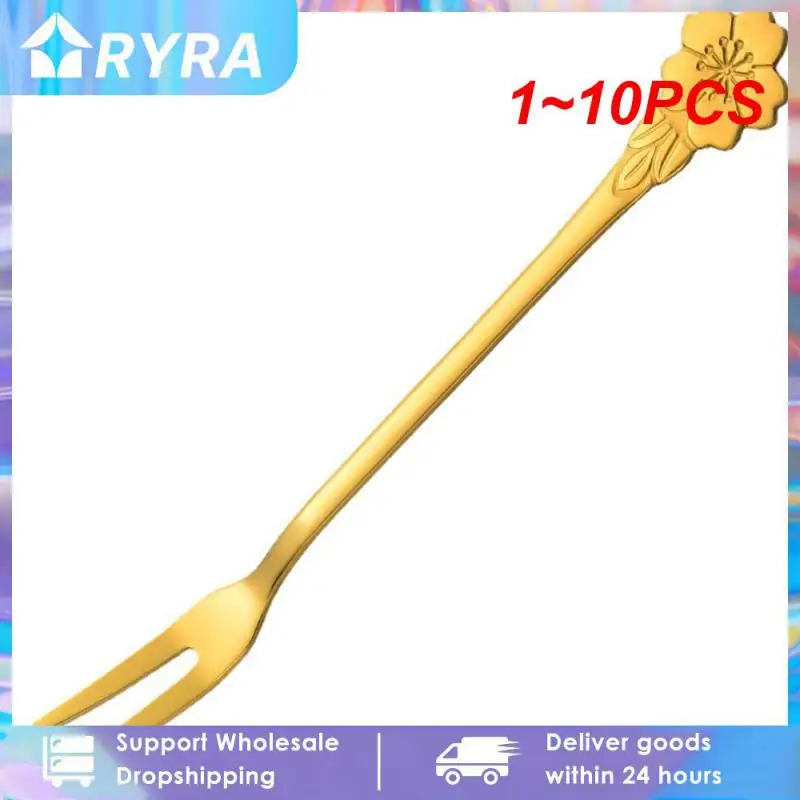 Зубочистка из нержавеющей стали вилка для фруктов самодельный Повседневный