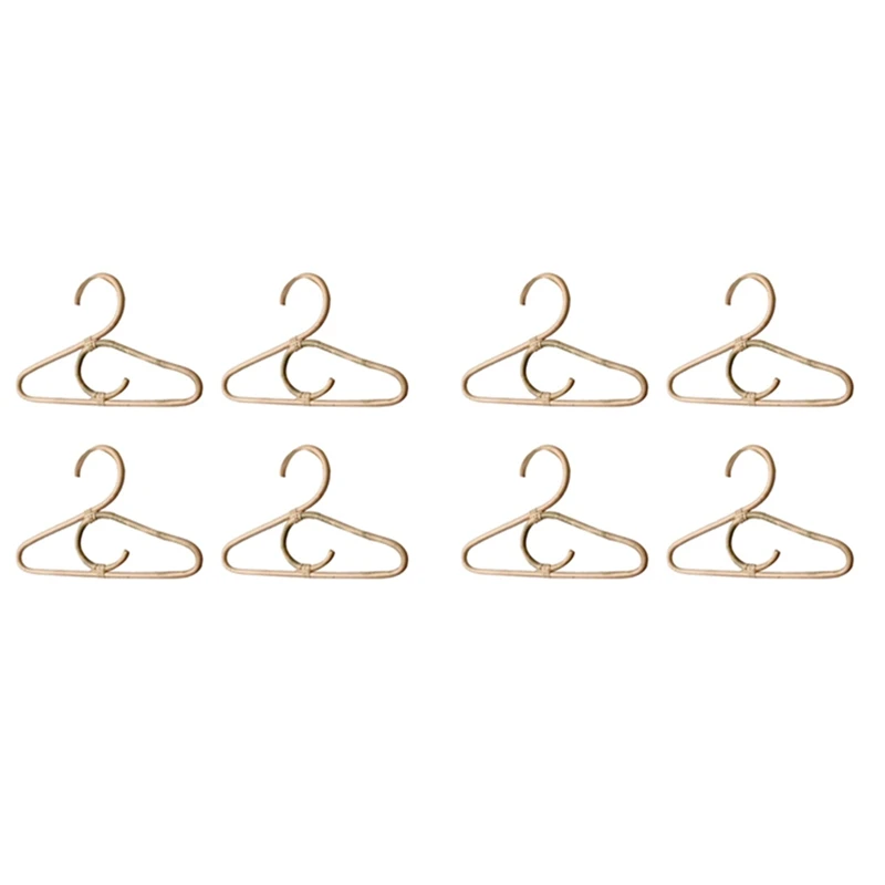 

16Pcs Rattan Clothes Hanger Nordic Style Kids Garments Organizer Rack Children Hanger Kids Room Decor Hangers