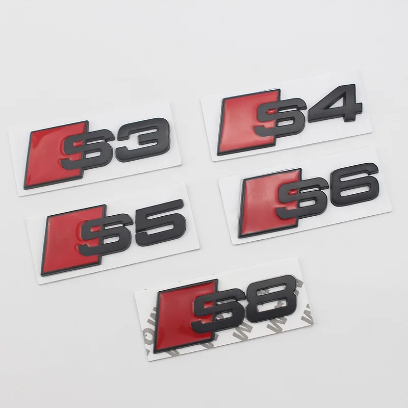 Оригинальная пластиковая наклейка для Audi Sline S3 S4 S5 S6 S7 S8 логотип A3 A4 A5 A6 A7 A8 эмблема