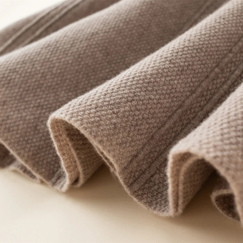 BELIARST 100% мериносовая шерстяная Женская юбка с высокой талией вязаная юбка-зонтик