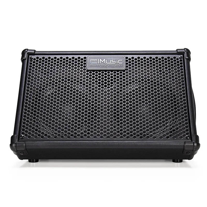 Фото Coolmusic Bp40D Усилитель для акустической гитары с питанием Портативный Bluetooth-динамик 80 Вт с эффектом реверберации хоруса 6 входов 3-полосный эквалайзер №1