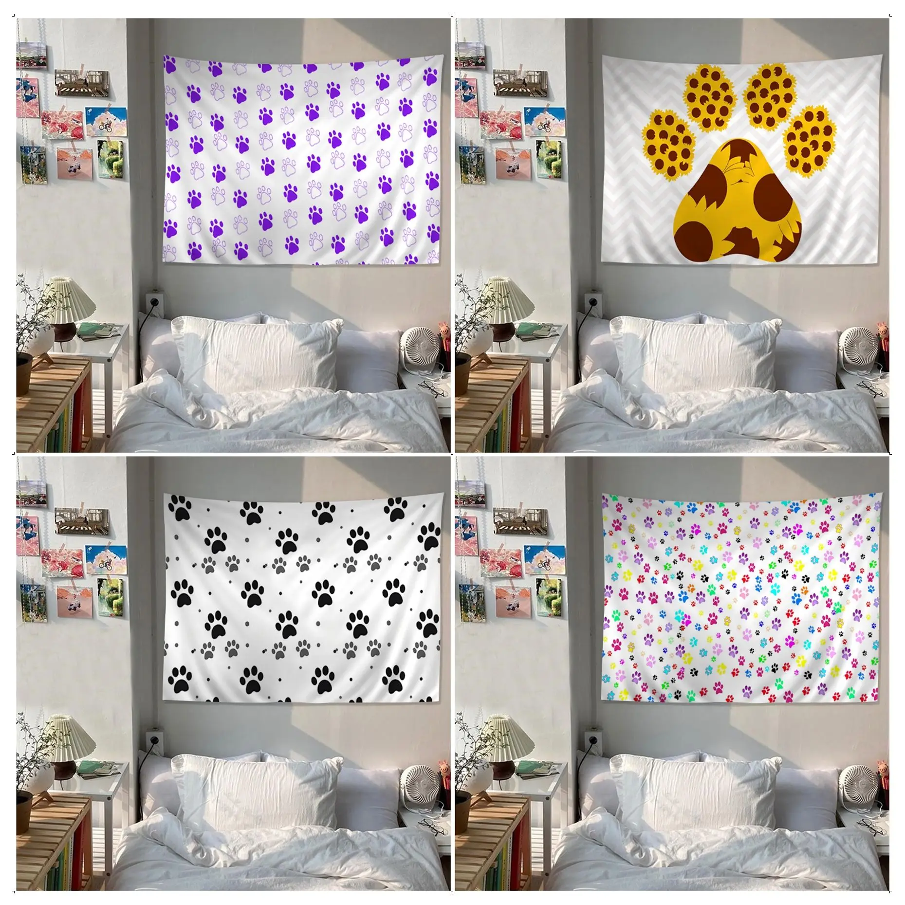 

Dog Print Cartoon Tapestry Art Science Fiction Room Home Decor Japanese Tapestry