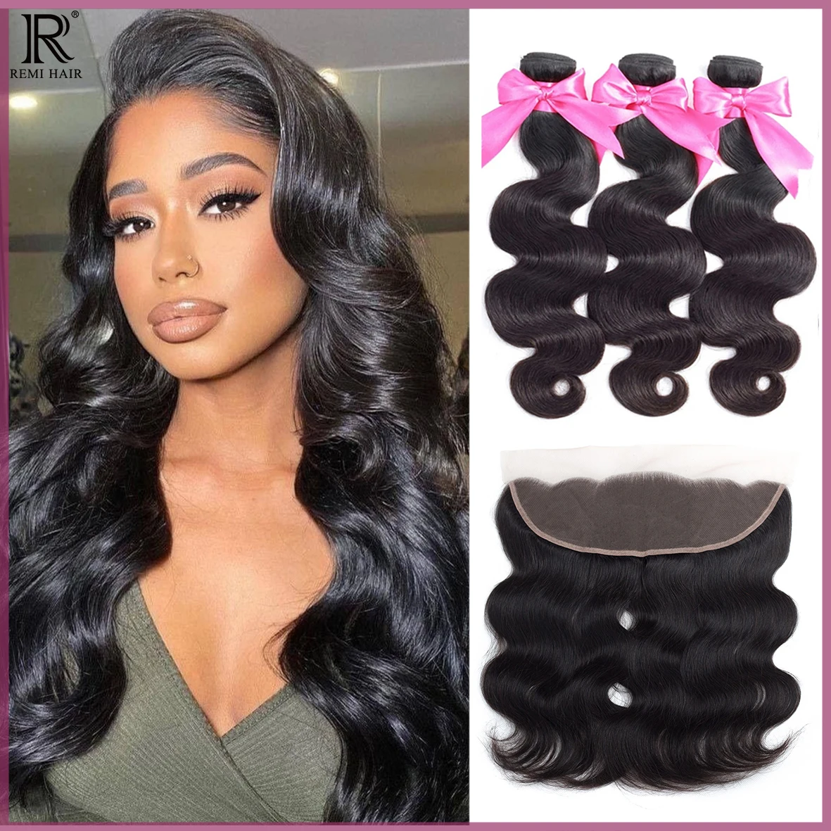 

Бразильские волосы, волнистые, свободные, телесные, волнистые, 28, 30, 32 дюйма, 3, 4 искусственных человеческих волос