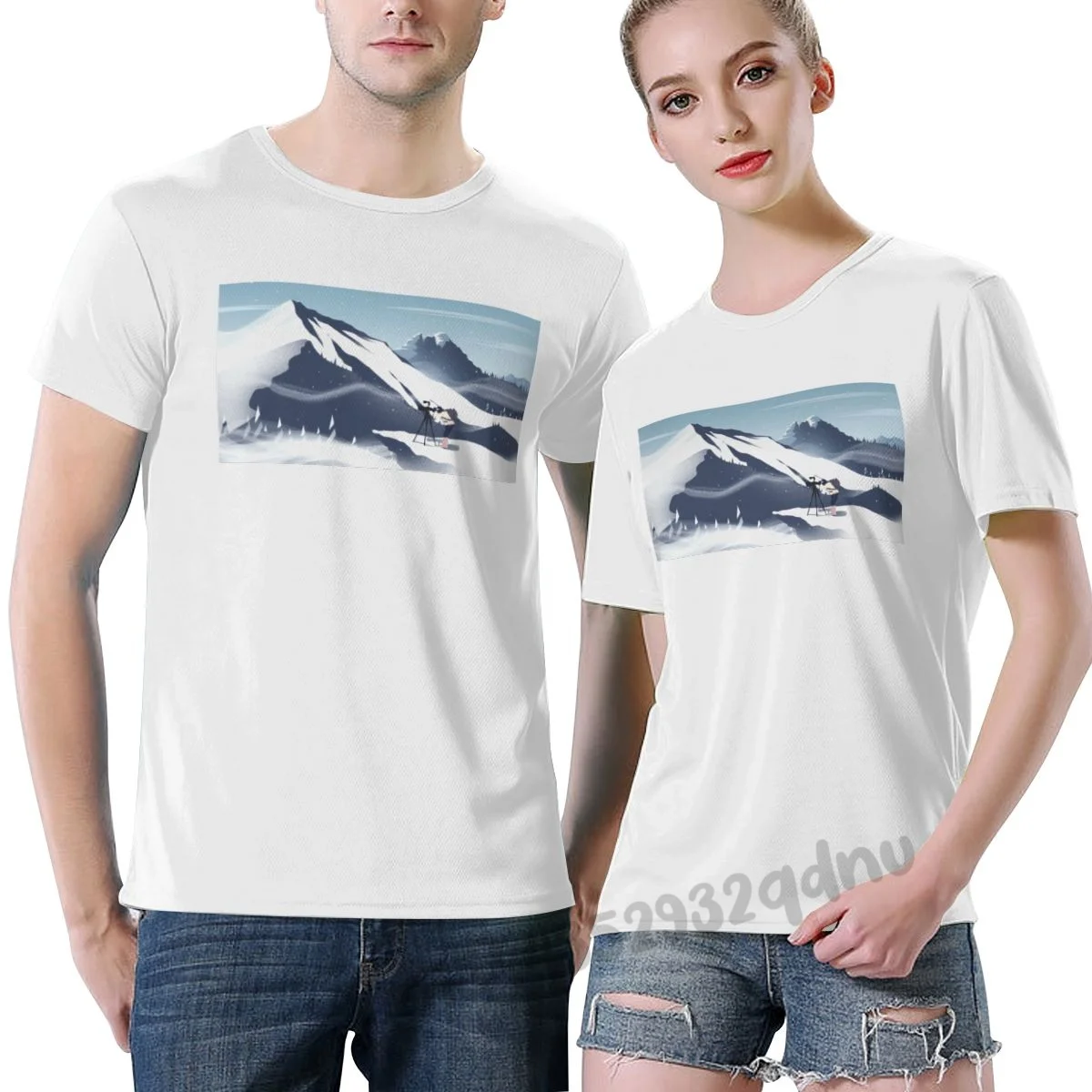 

Мужская и женская футболка с круглым вырезом