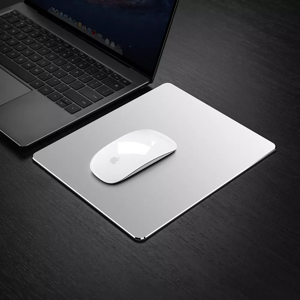 

Aluminum Mouse Pad Mat Hard Smooth Magic Thin Mousead Double Side Waterproof Fast and Accurate Control for Office Home