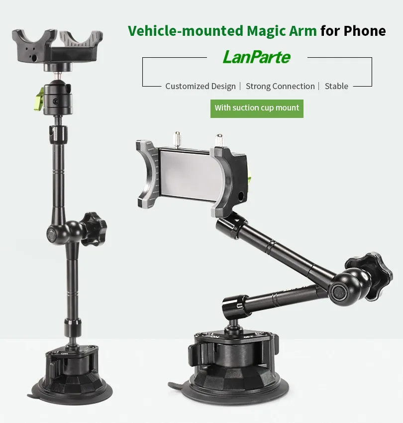 

Lanparte New car shooting bracket car suction cup fixed shooting frame car first-view video camera phone holder