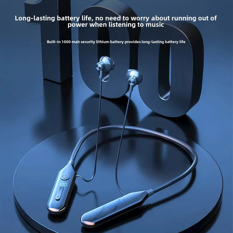 Новые спортивные Bluetooth-наушники с лямкой на шее и большой батареей длительный