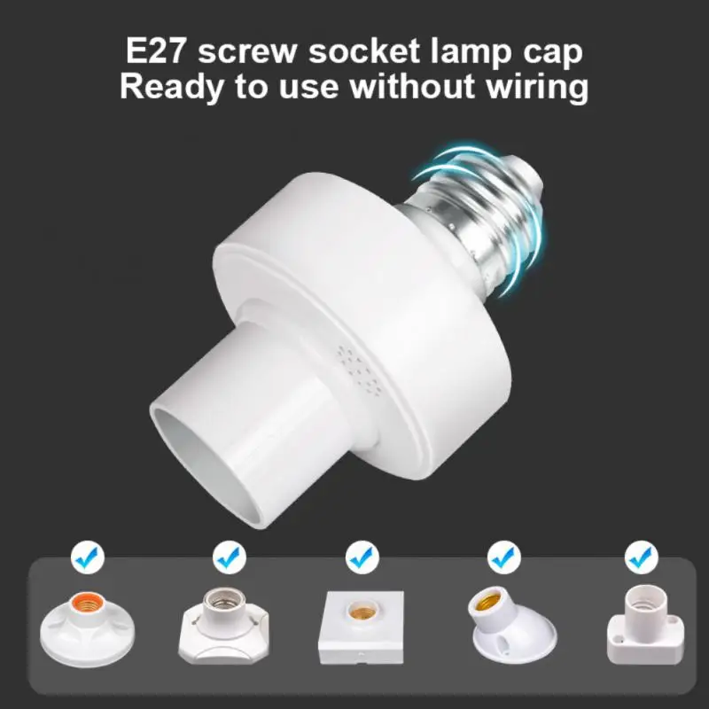 

Умный держатель лампы E27 с дистанционным управлением, умный таймер, умный переключатель E27 на E27, розетка для лампы 220 В, домашний разветвитель, настенный переключатель для спальни