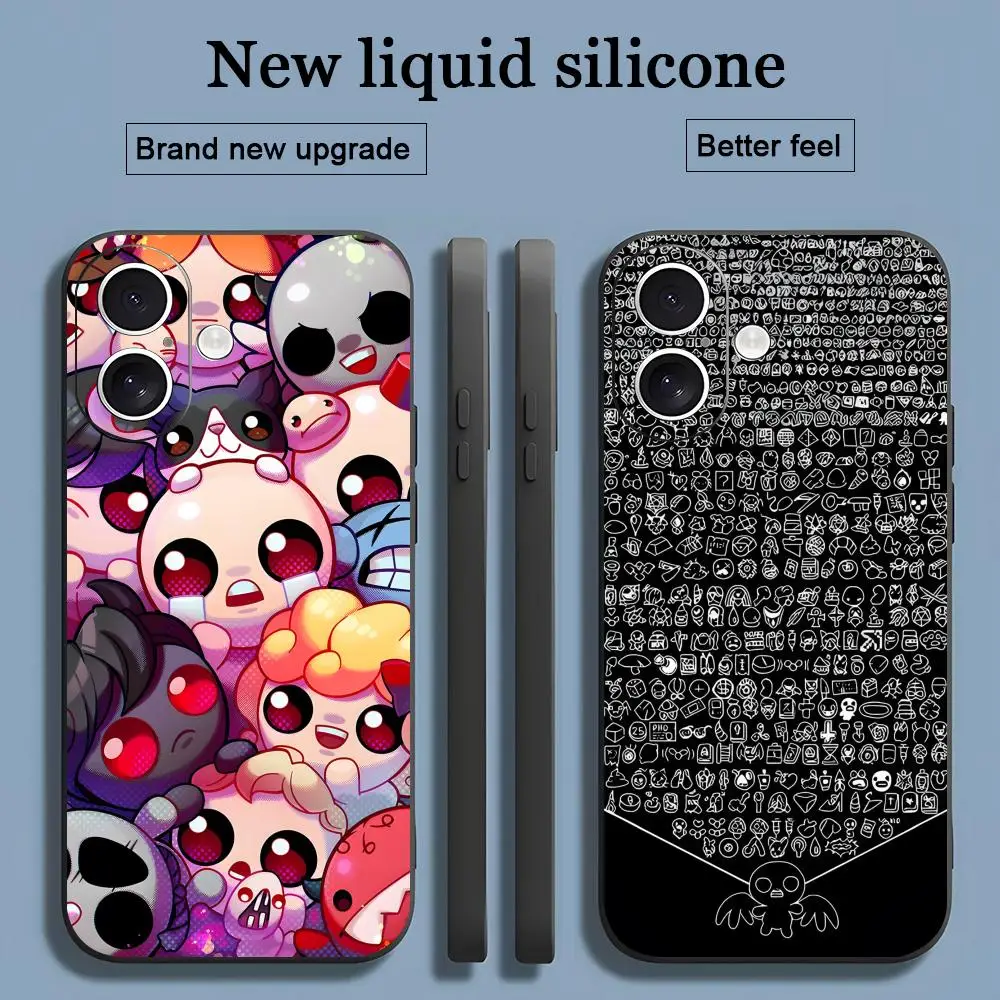 Фото Популярный чехол для телефона The Binding of Isaac для iPhone 17 16 15 14 13 12 11 X XR XS 8 Plus Mini Pro Max, мягкий черный противоударный чехол №1