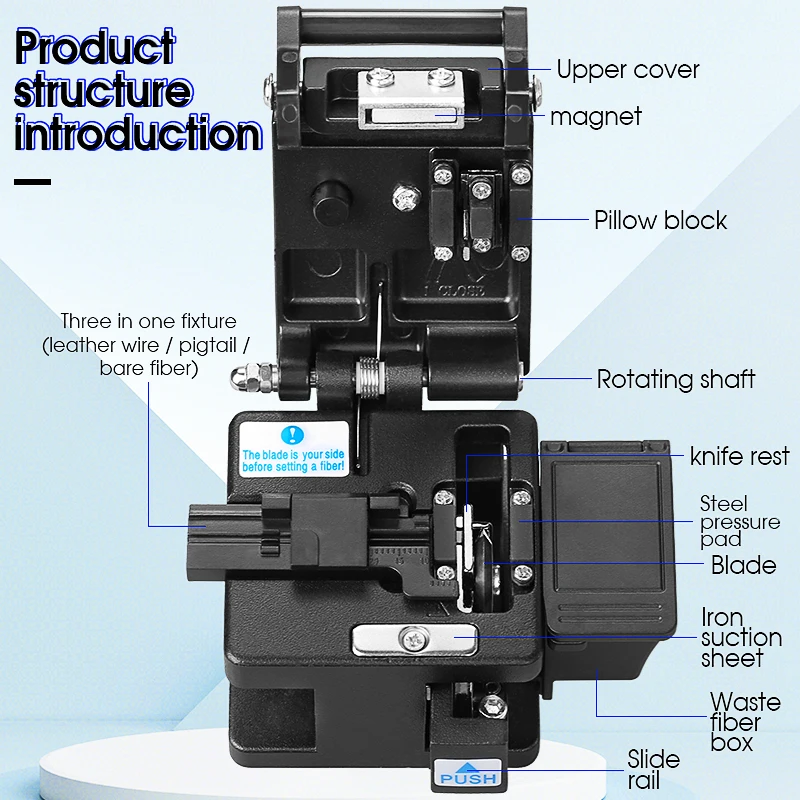FC-6S AUA-6S/61S/7S/71S FTTH Tool Fiber Cleaver Optical Fiber Cutting Knife Fiber Optic Cutter Cold Contection Dedicated Metal