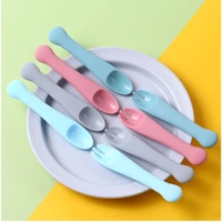 baby silicone licking fork spoon baby training fork spoon food molar artifact silicone soft fork spoon childrens silicone fork