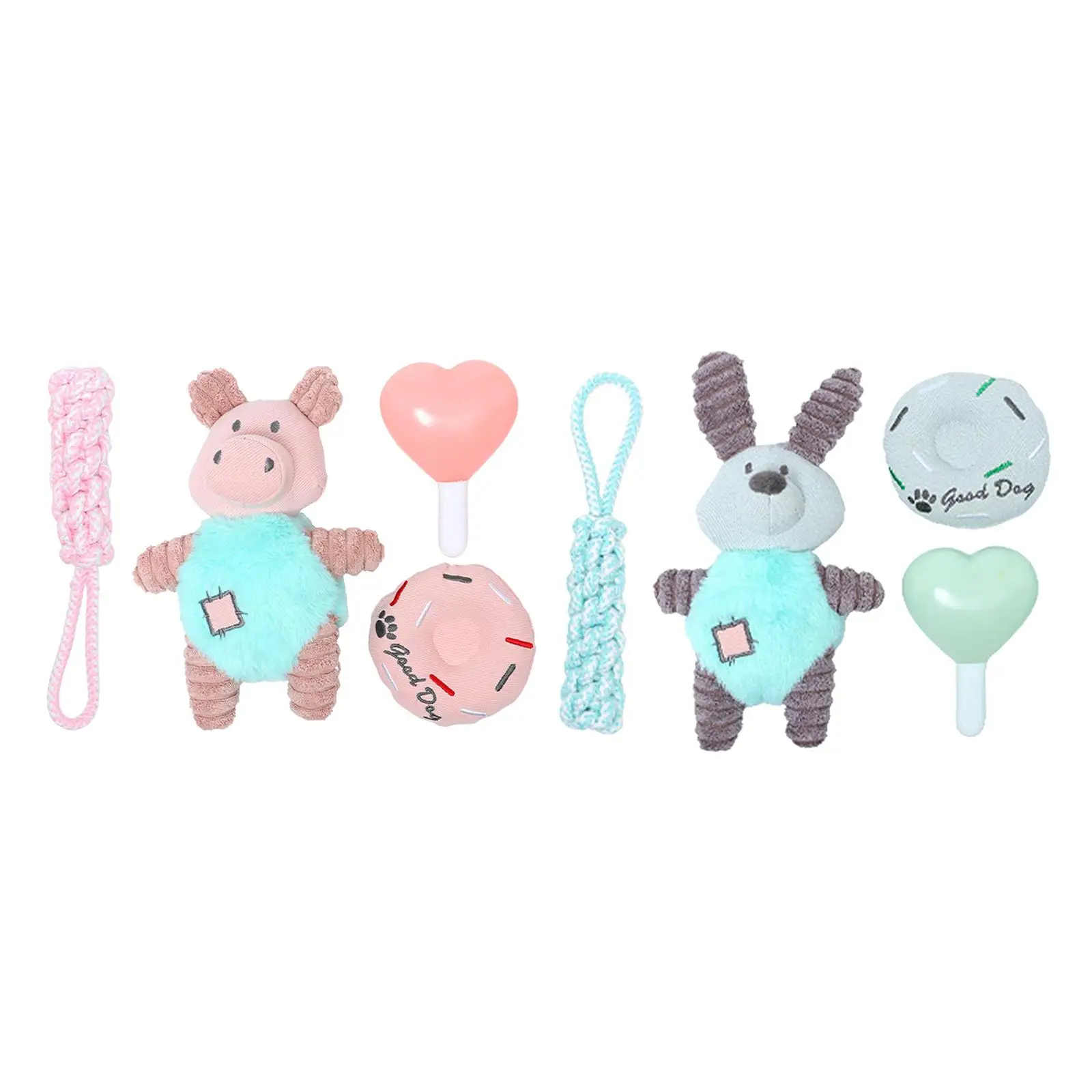 

Premium Dog Squeaky Toys Pet Chew Toy Indoor Squeaker Stuffed Animals Puppy Sound Teeth Cleaning for Small Medium Large Dogs