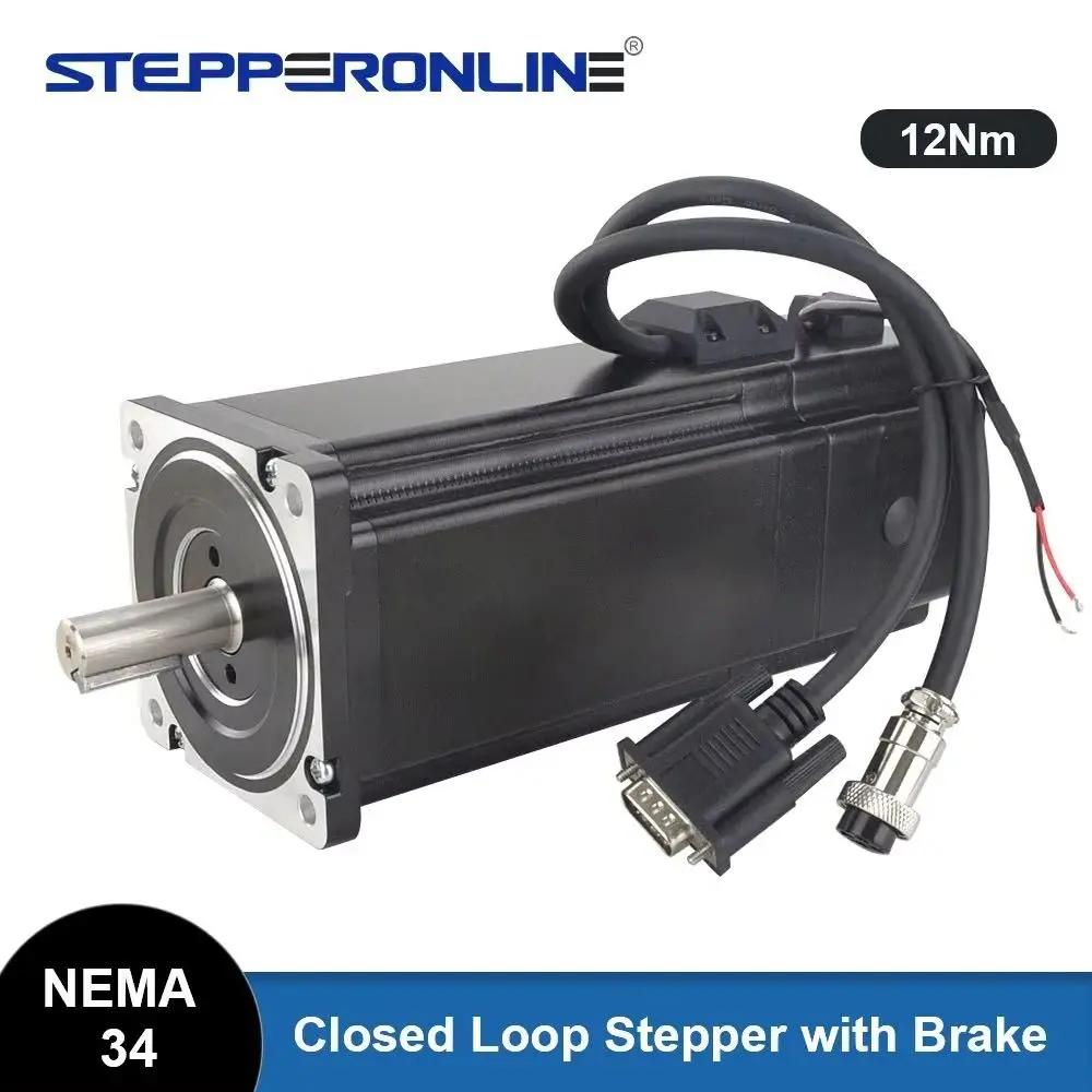 

STEPPERONLINE Шаговый двигатель Nema 34 12 Нм с электромагнитным тормозом