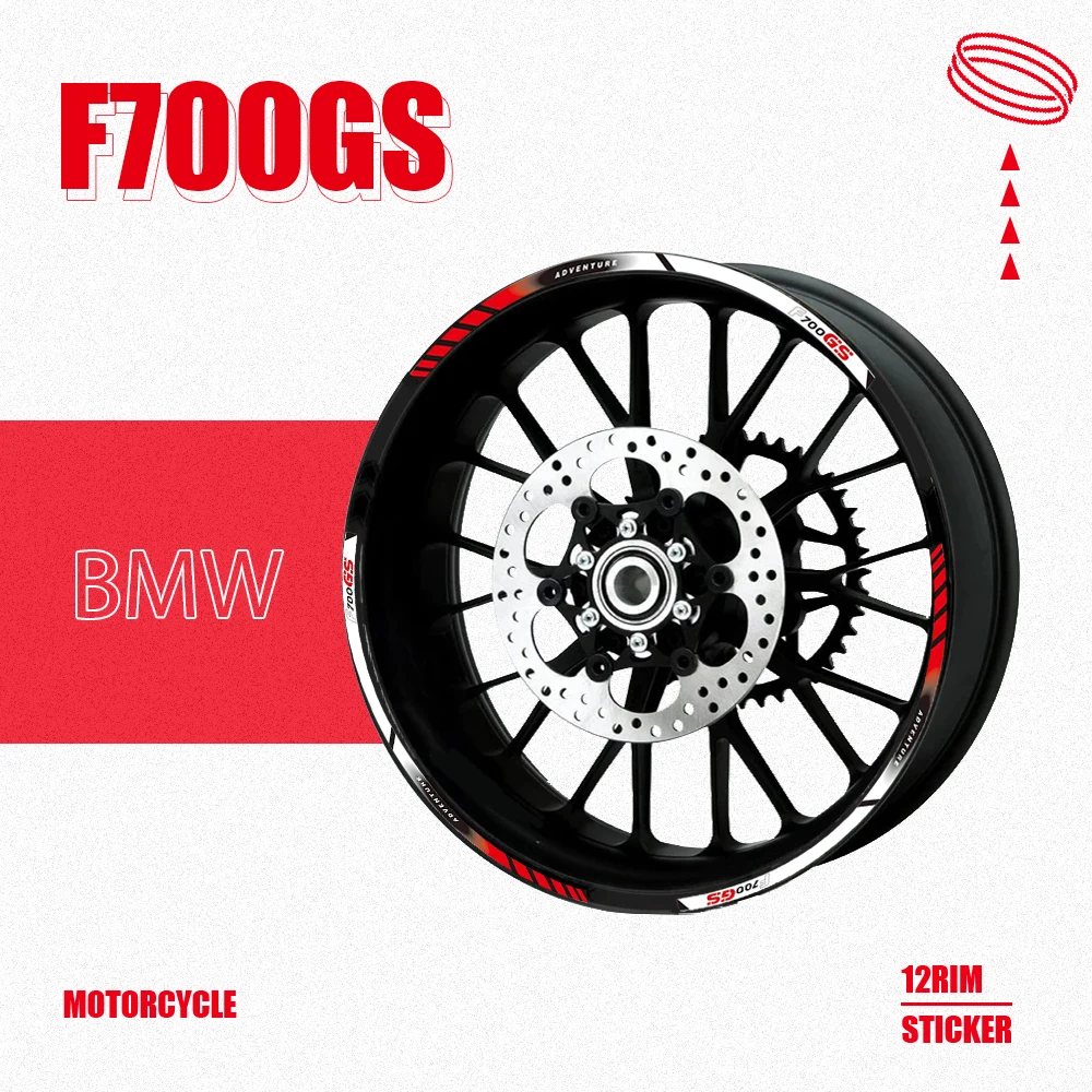 

For BMW F700GS F700 GS Motorcycle Reflective tire decals Wheels Moto Stickers decoration protection rim sticker