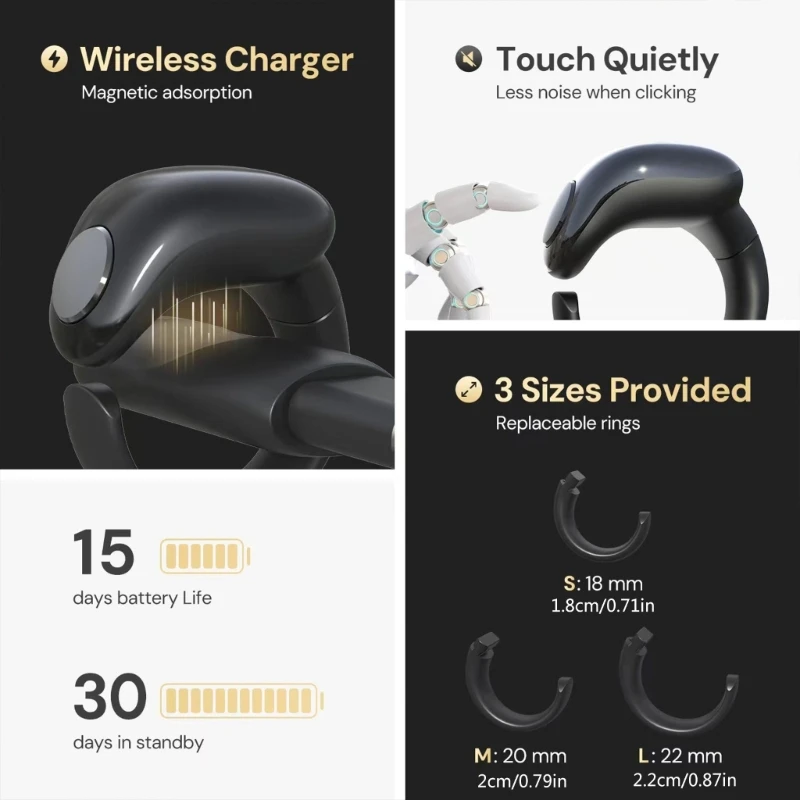 Кольца Tasbeeh Counter APP Поддержка водонепроницаемого 4-значного счетчика пальцев
