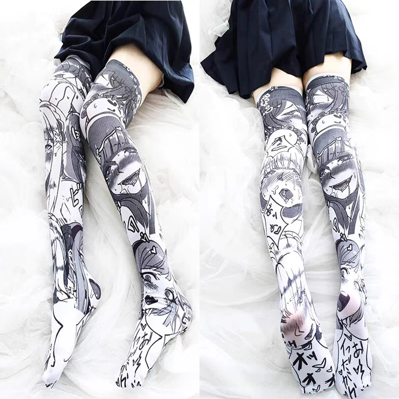 New Cartoon Socks Fashion Stockings Casual Polyester Thigh   Socks Girls Womens Female High-quality Halloween Stockings Cosplay