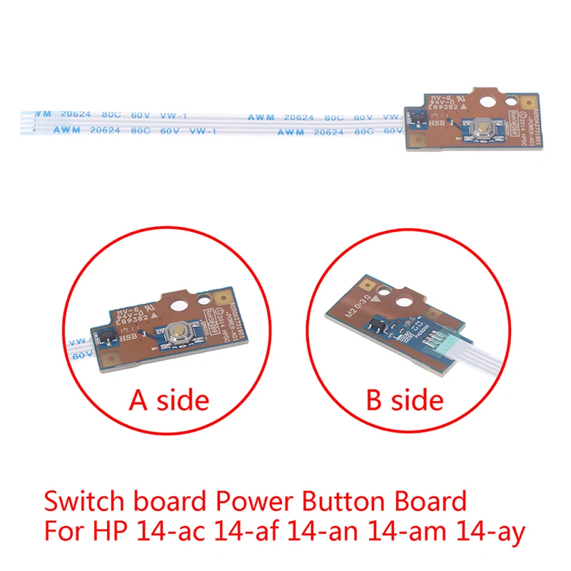 

Плата кнопки питания с кабелем для коммутационной платы HP 14-ac 14-af 14-an 14-am 14-ay