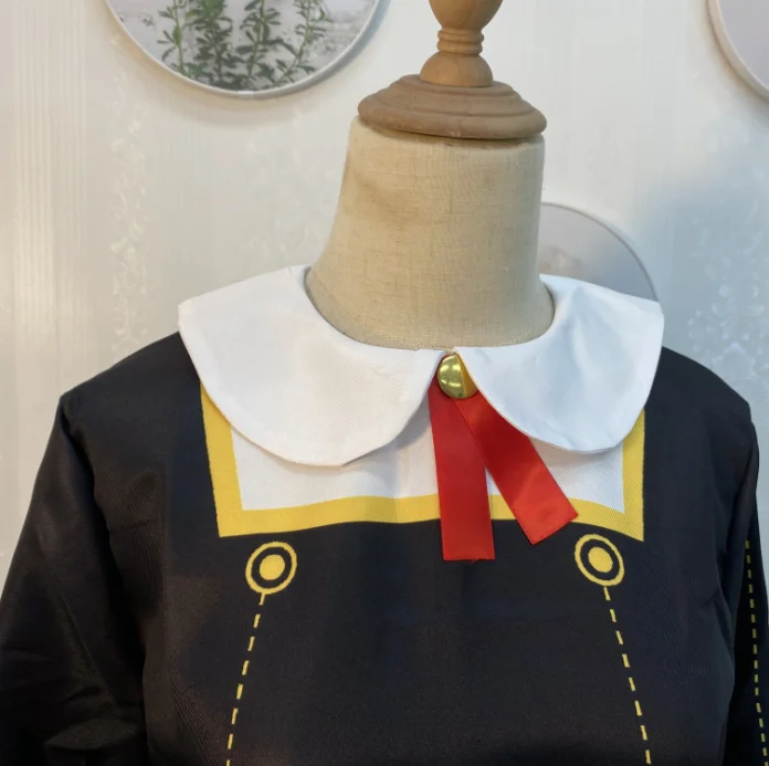 Костюм для косплея аниме шпионская семья Икс черное платье парик носки комплект