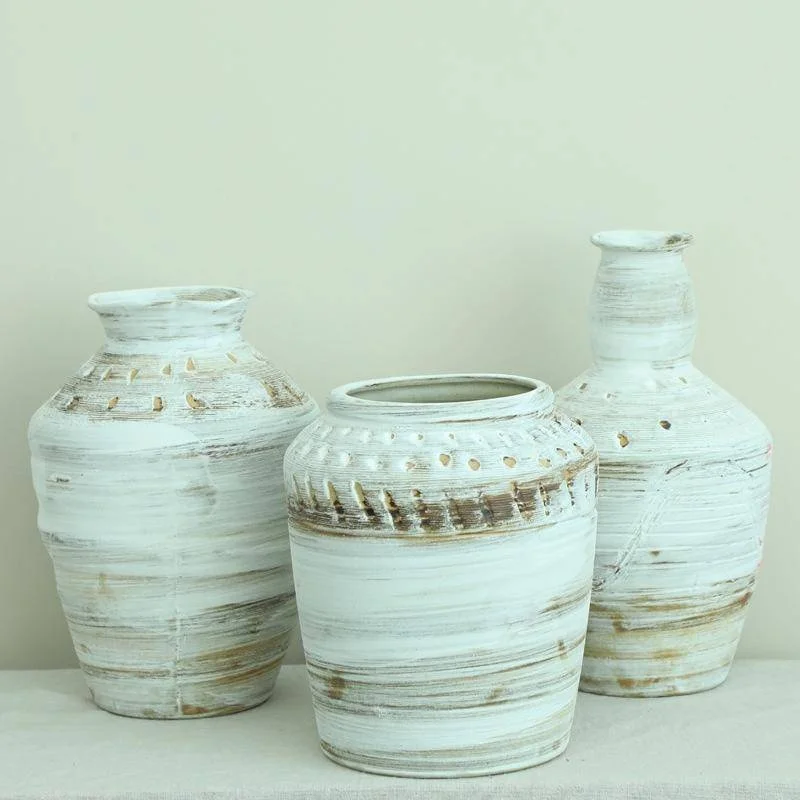 

Fashion and luxurySilent Style Creative Vintage Plain Elegant Ceramic Vase Ornaments Model Room Sales Office B & Hotel Flower