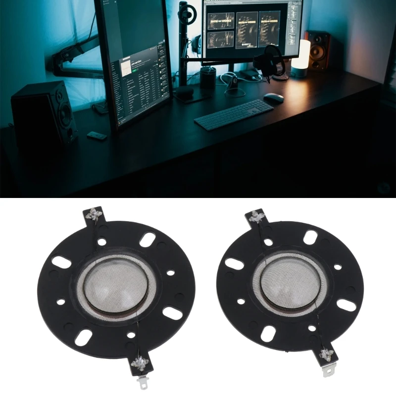 

2Pcs 25.5mm 4Inch Treble Voice Coil Round Frame Dome Speakers Unit 25mm Core Silk Film HiFi Tweeter Home Speaker Coil
