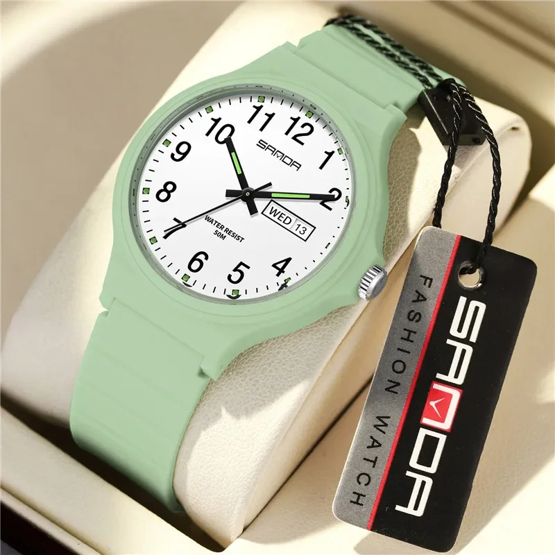 SANDA Women Fashion Lovers Watch Men Quartz Shock Water Resistant Matching Wristwatch School Boys Girls B9072