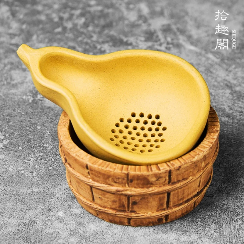 

Ручная работа, пурпурный песок, чайная воронка, креативная Керамическая Тыква, Чайный фильтр, сегментная грязь, чайное ситечко, чайный набор...