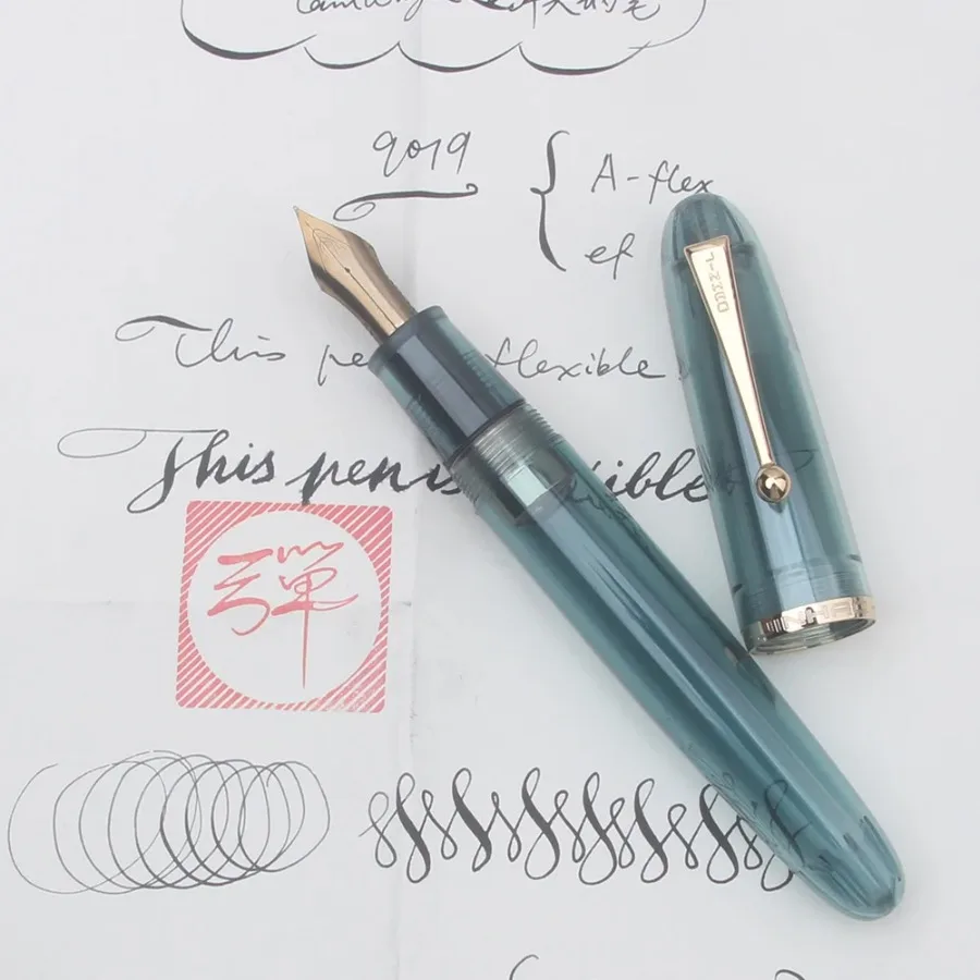 Фото Ручка-пера Jinhao 9019 Flex — супергибкий наконечник, мягкий дизайн Flexare для скетчинга, флористической и готической каллиграфии №3