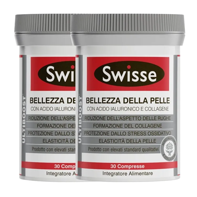 Swisse Bellezza Della Pelle Hyaluronic Acid Collagen 30Tablets*2PCS Healthy Hair Nails Skin Firmness Women Beauty Health