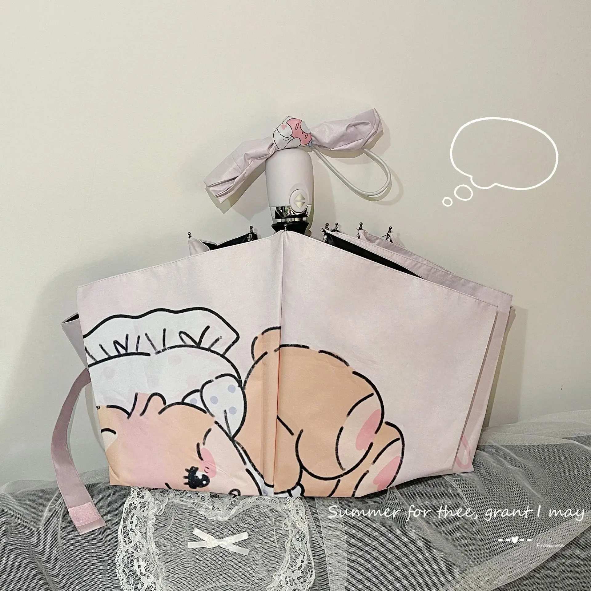 Зонт Автоматический складной с героями аниме Hello Kitty
