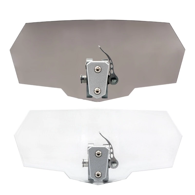

Motorcycle Windshield Universal Adjustable Motorcycle Windscreen Wind Deflector Windshield for Most Motorcycles 1 Set
