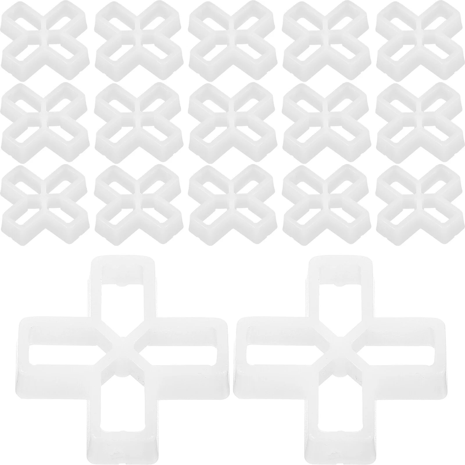 

100 Pcs Tile Spacers Plastic Square Tiles Leveling Flooring Leveler 10mm Pvc System 1cm Tools