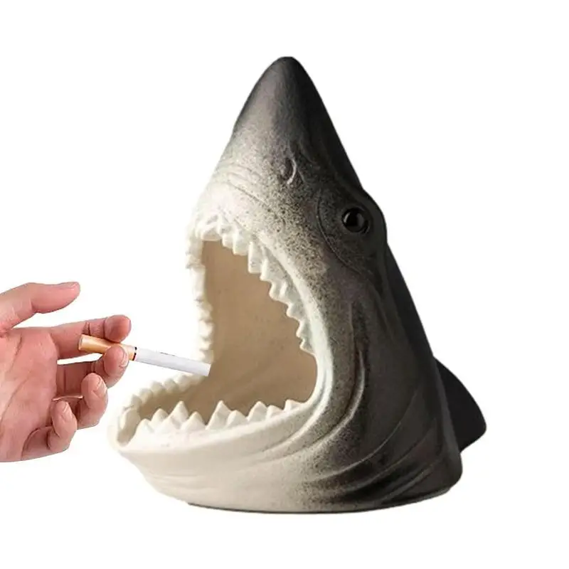 

Ash Tray Cute Animal Ashtray Shark Mouth Shape Modern Style Ash Container For Restaurant Offices Patio Garden Home Bar Decor