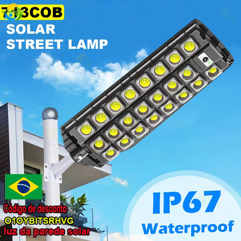 20000LM Solar Lights Outdoor Waterproof Motion Sensor Wall Lamp with Powered LED Lamps for Lighting Garden Sunlight Street Light