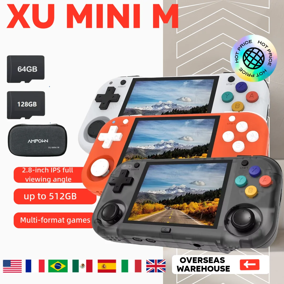 Портативная игровая консоль XU MINI M экран 2 8 дюйма ОС Linux MINIM ретро-симулятор